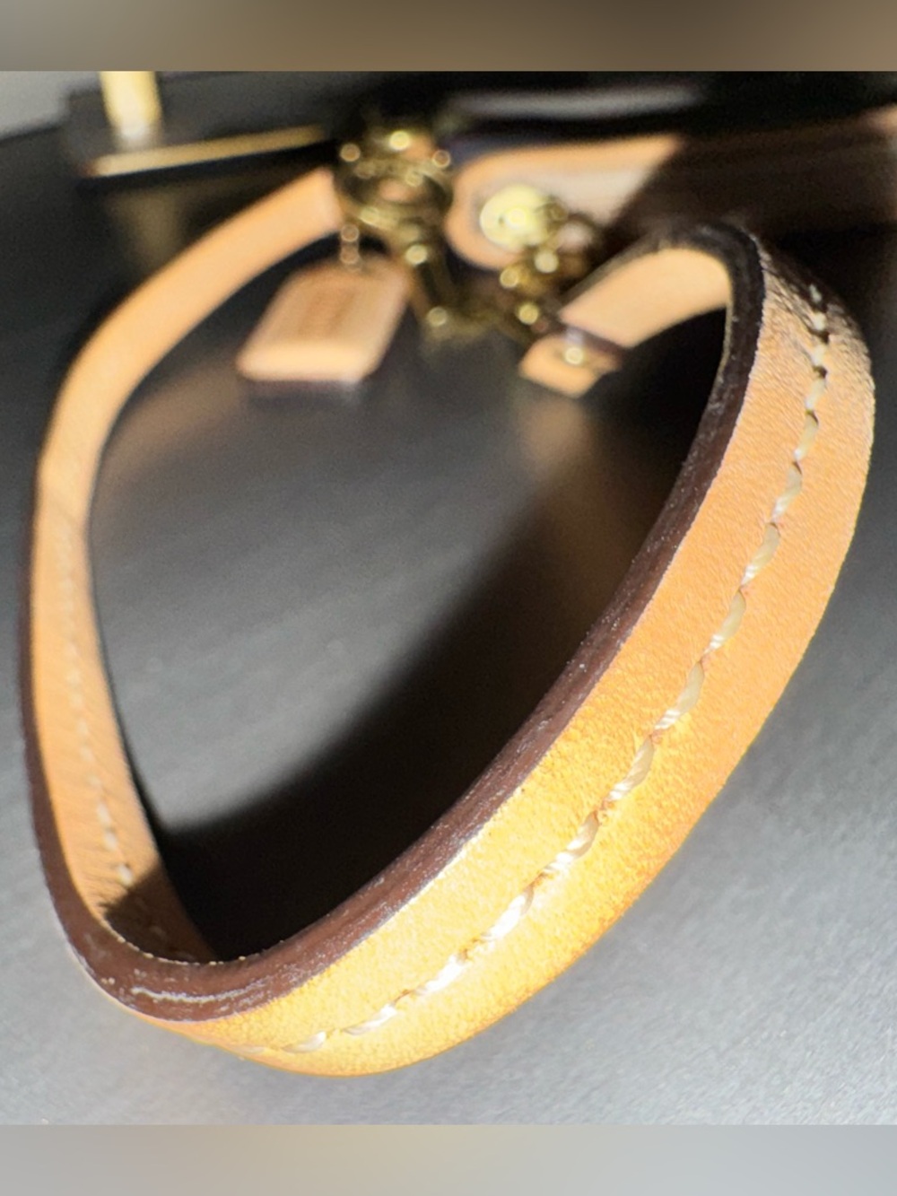 Coach Y2K Legacy Stripe Wristlet with Key Charm 8” x 4” - EUC - Picture 6 of 16